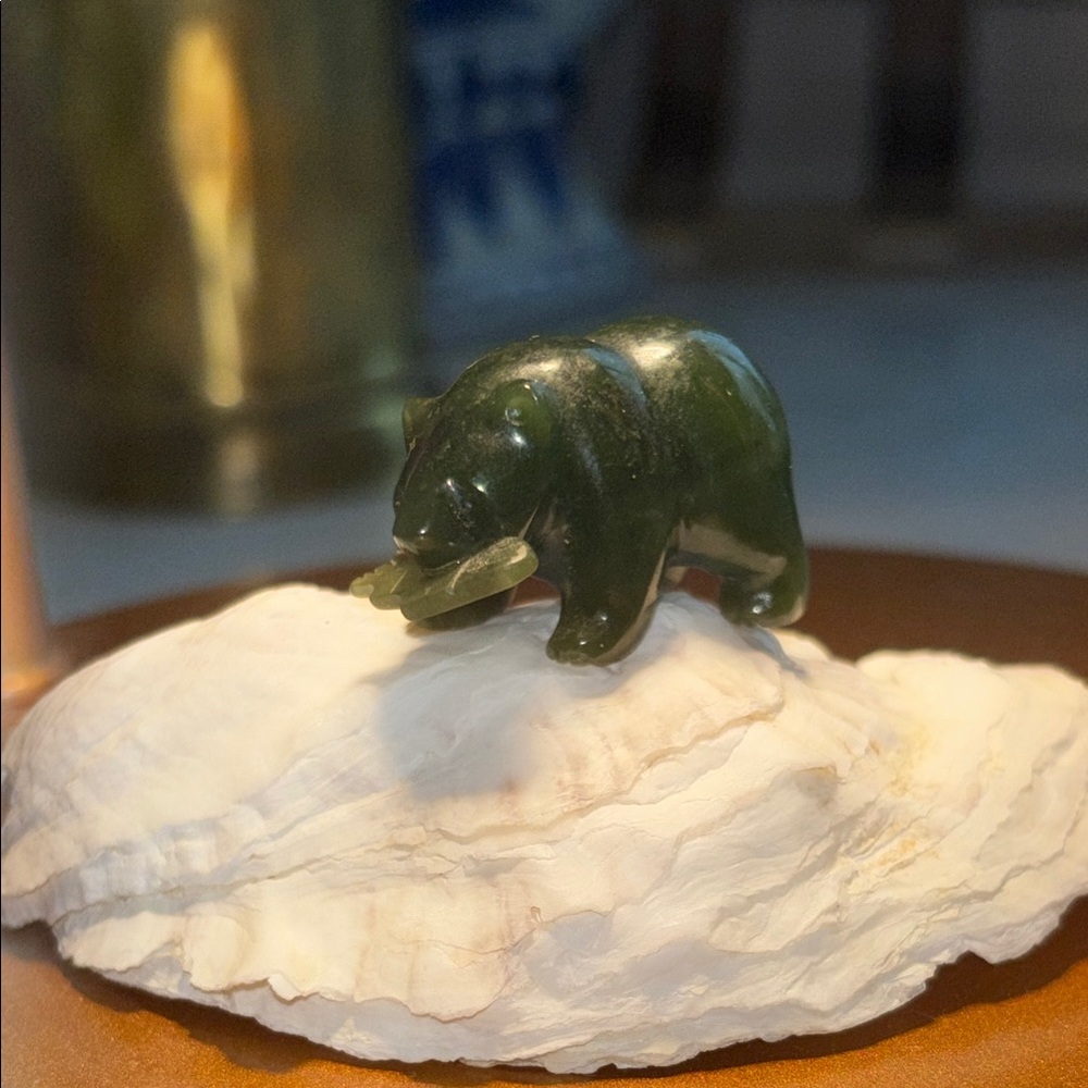 Jade Green Bear Decor